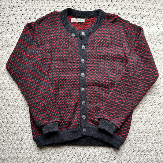 Vintage L.L.Bean Wool Nordic Cardigan Sweater